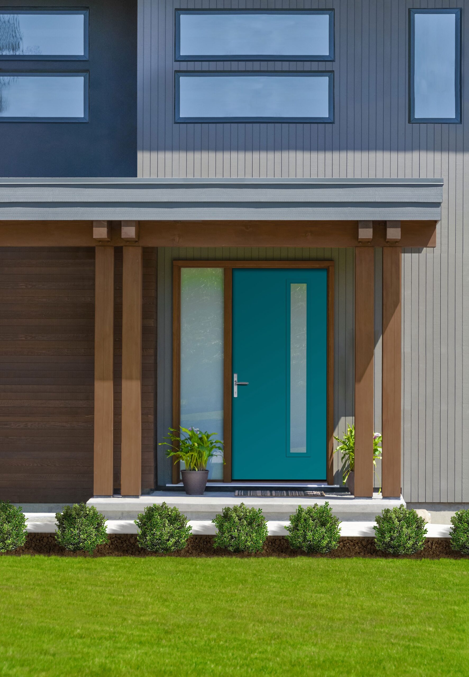 Modern front entry door replacement - steel entry doors by Window Nest